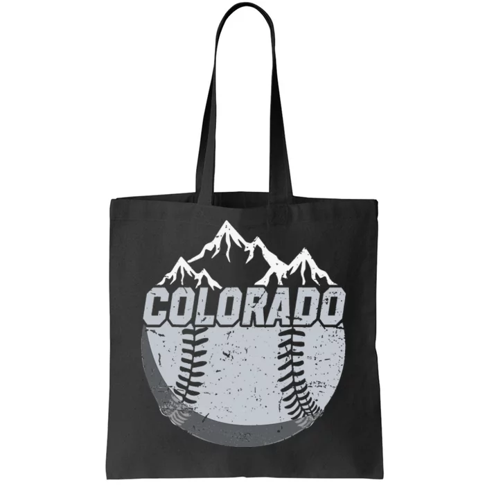 Colorado Baseball Rocky Mountains Design Tote Bag