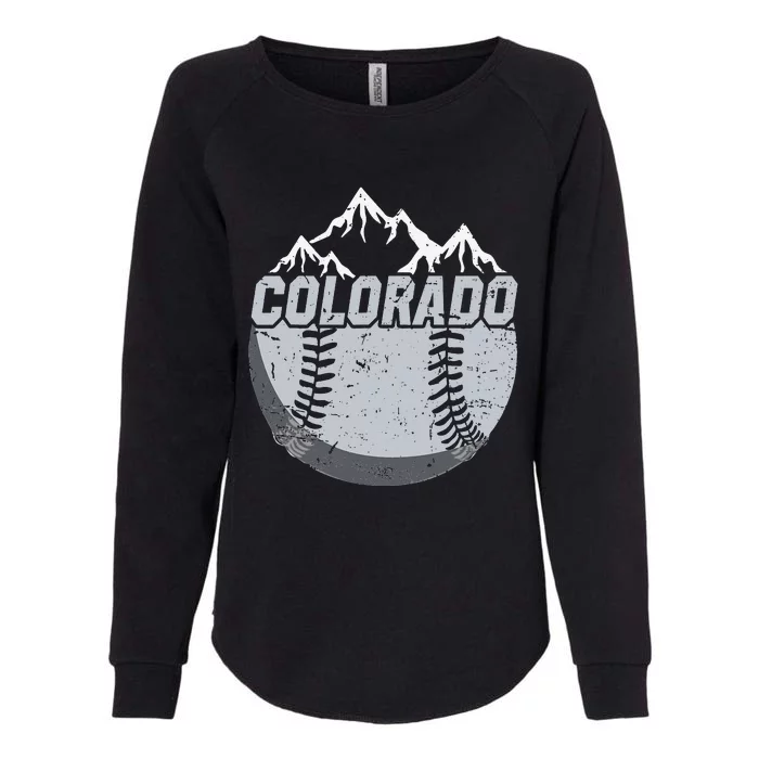 Colorado Baseball Rocky Mountains Design Womens California Wash Sweatshirt