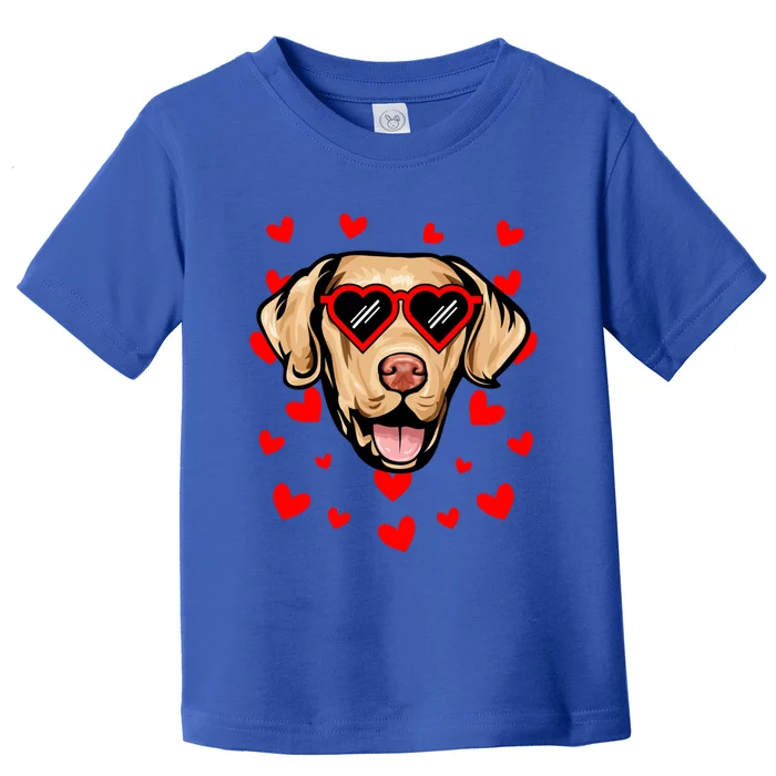 Chesapeake Bay Retriever Valentines Day Love Heart Glasses Gift Toddler T-Shirt