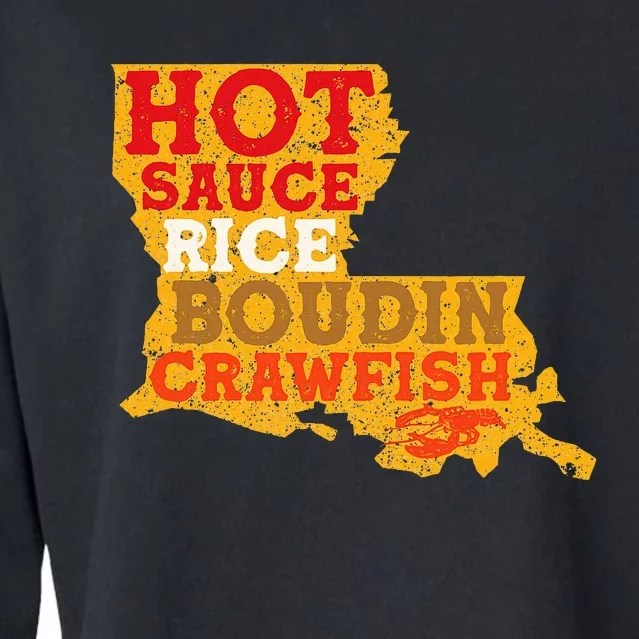 Crawfish Boil Retro Louisiana Usa Cajun Seafood Festival Cropped Pullover Crew