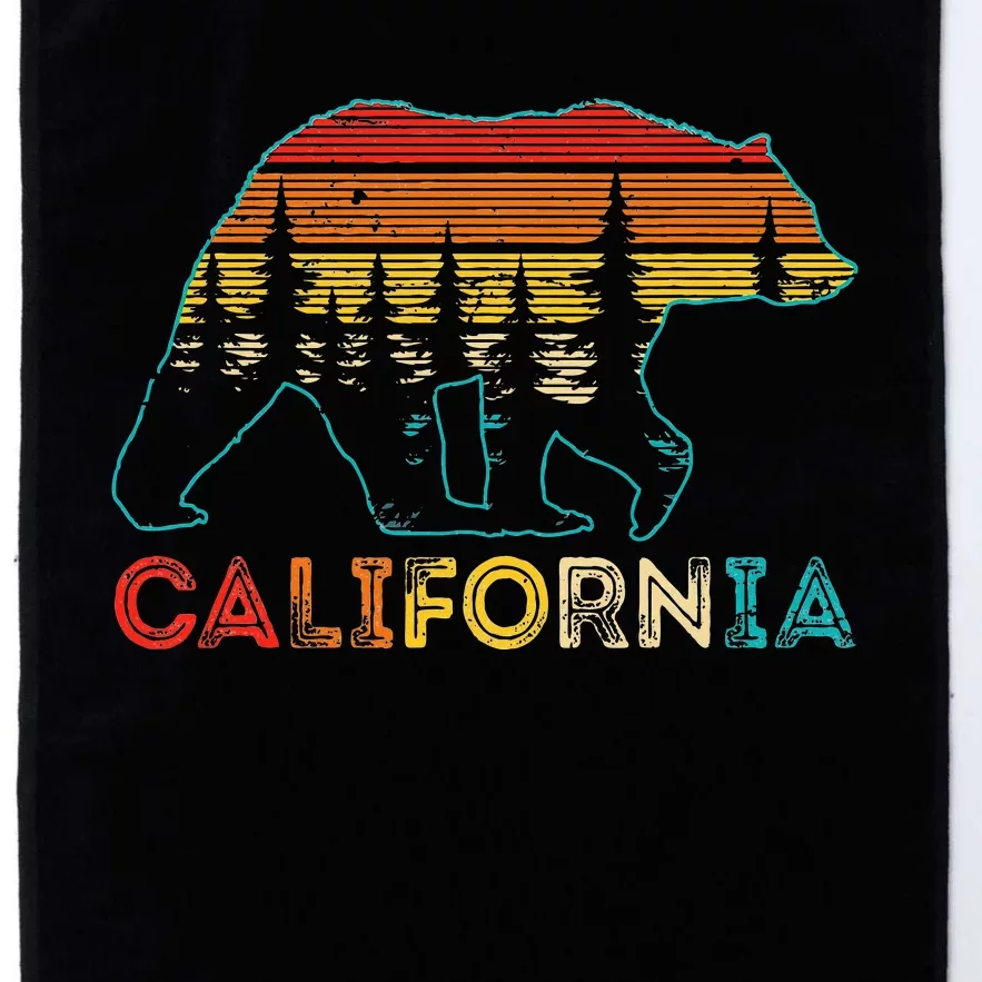 California Bear Retro Nature Outdoor Hiking Souvenir Platinum Collection Golf Towel