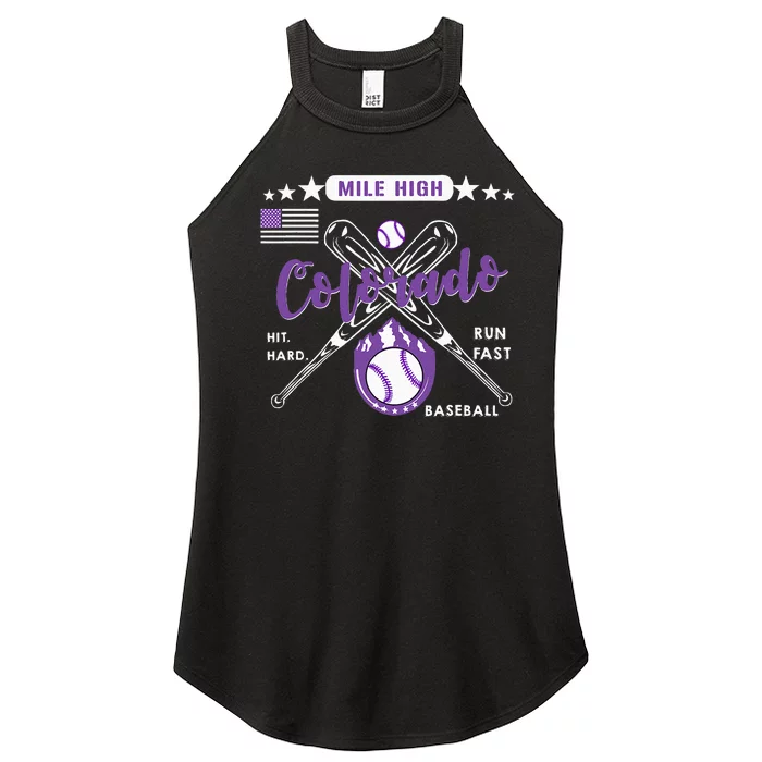 Colorado Baseball Rocky Mountain Skyline Baseball Women’s Perfect Tri Rocker Tank