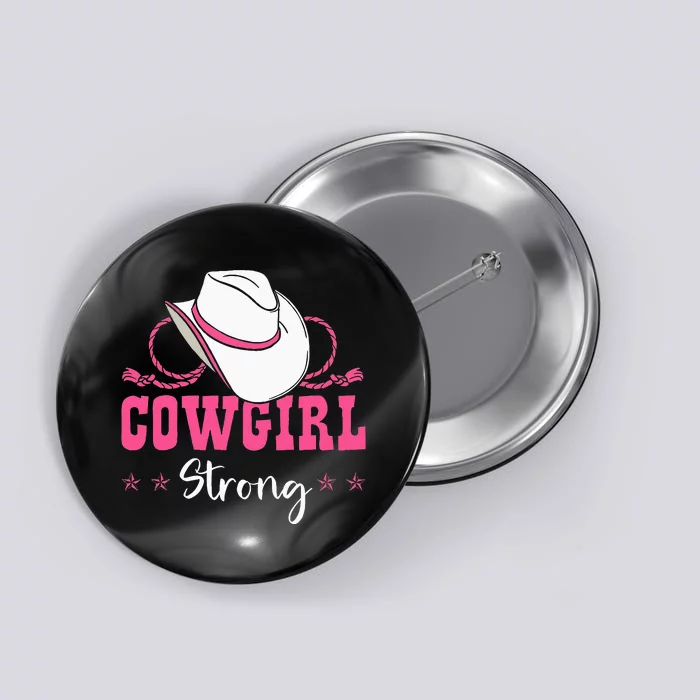 Cowgirl Barrel Racing Roping Horseback Riding Rodeo Button