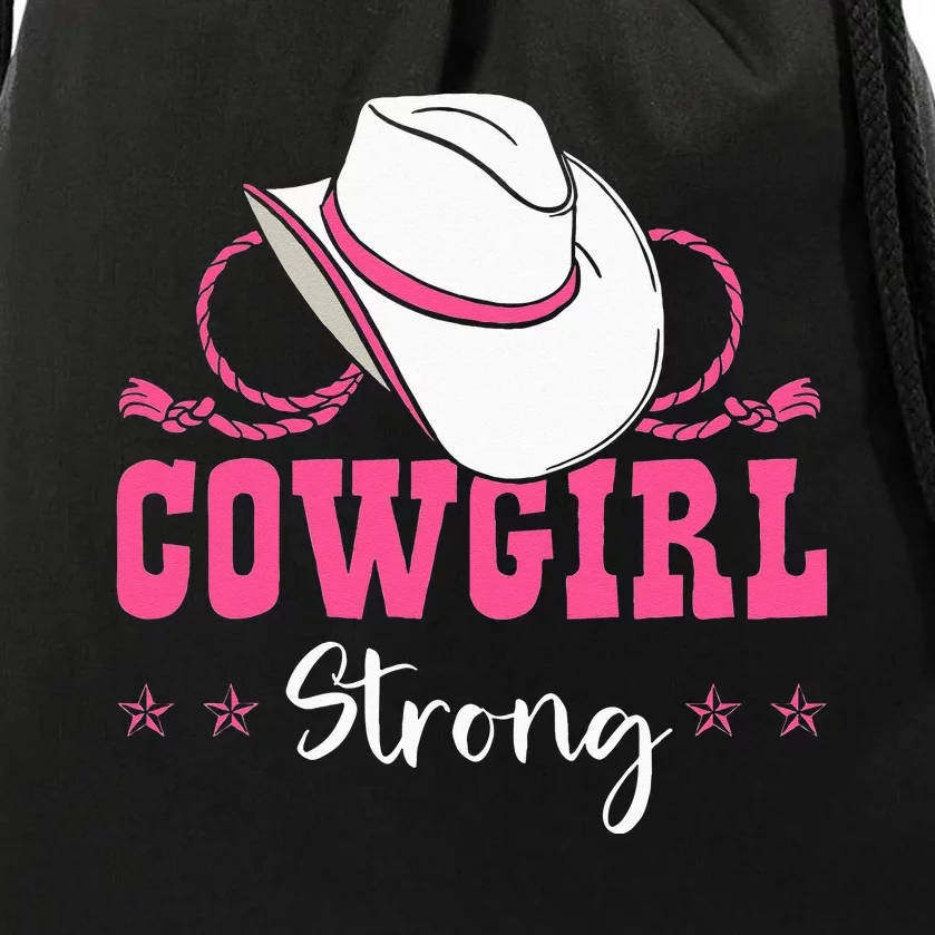 Cowgirl Barrel Racing Roping Horseback Riding Rodeo Drawstring Bag