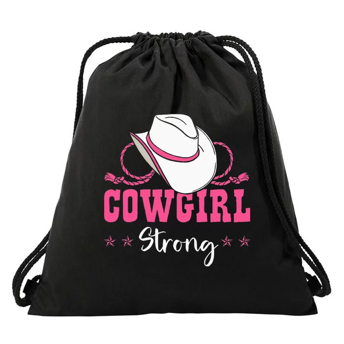 Cowgirl Barrel Racing Roping Horseback Riding Rodeo Drawstring Bag