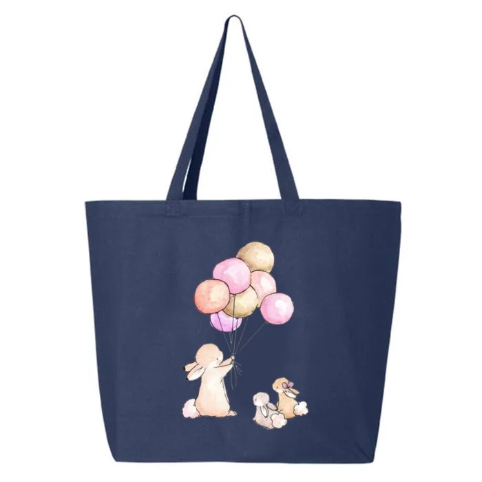 Cute Bunny Rabbit Balloon 25L Jumbo Tote