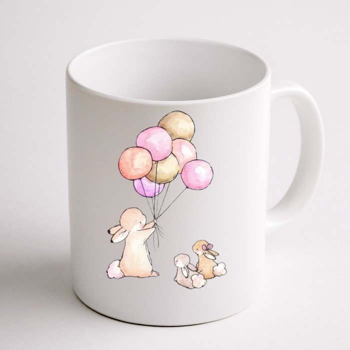 Cute Bunny Rabbit Balloon Front & Back Coffee Mug