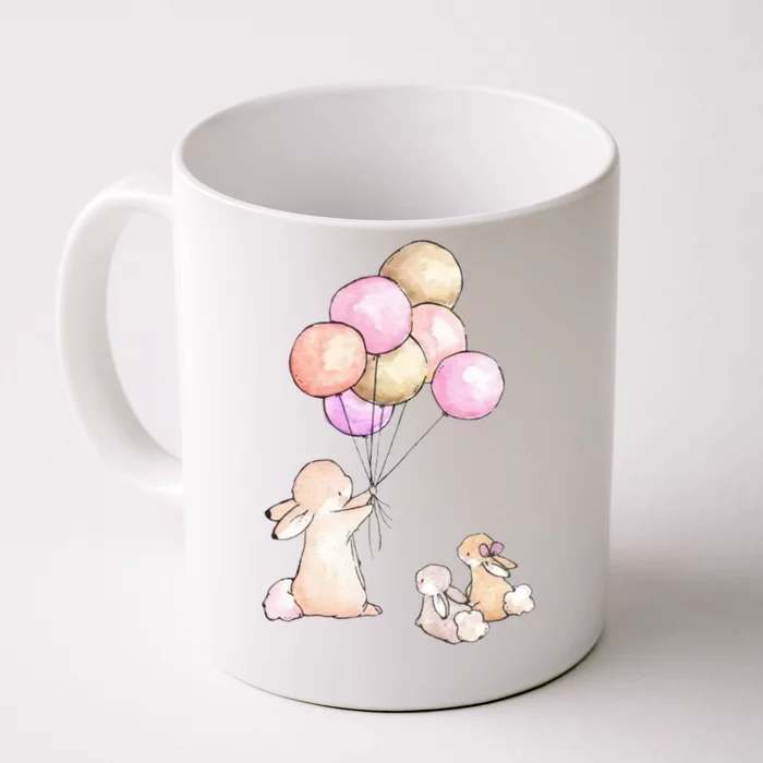 Cute Bunny Rabbit Balloon Front & Back Coffee Mug