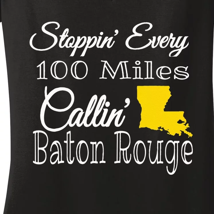 Callin Baton Rouge Music Concert Women's V-Neck T-Shirt