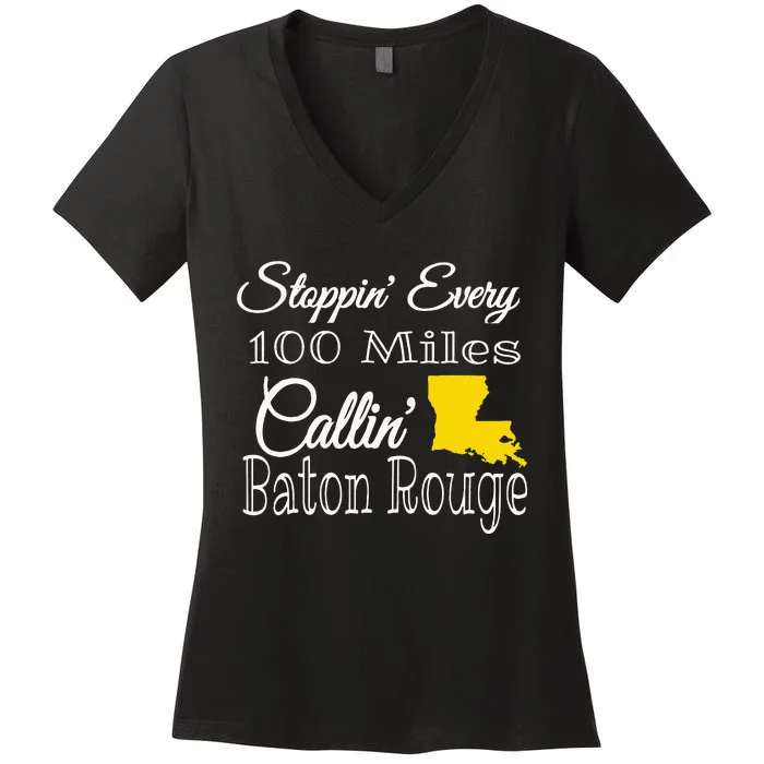 Callin Baton Rouge Music Concert Women's V-Neck T-Shirt