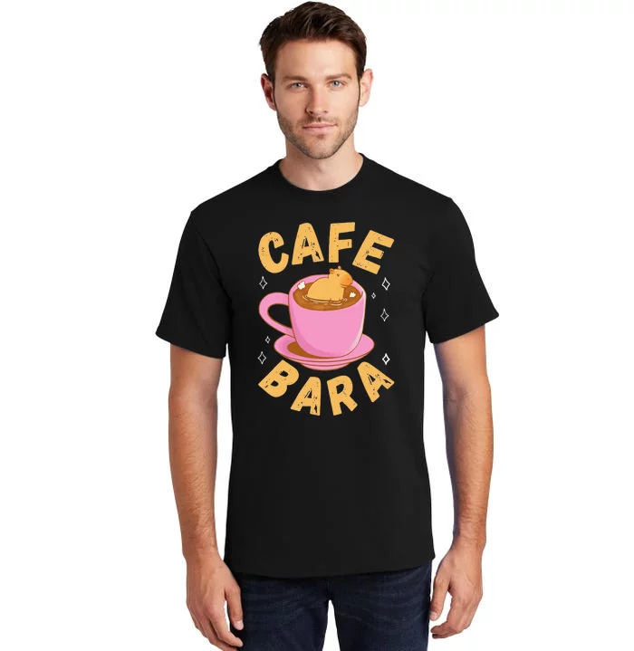 Cafe Bara Rodent Animals Vintage Capybaras Funny Capybara Tall T-Shirt