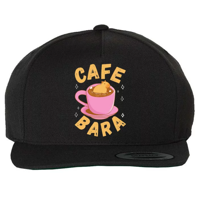 Cafe Bara Rodent Animals Vintage Capybaras Funny Capybara Wool Snapback Cap