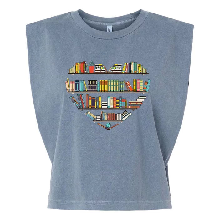 Cool Books Reading Women Book Lover Literacy Librarian Garment-Dyed Women's Muscle Tee