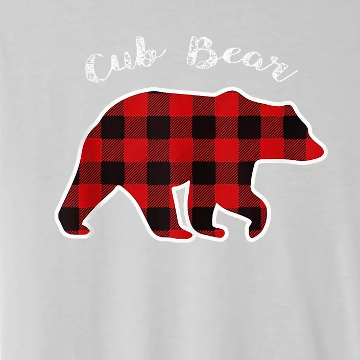 CUB BEAR Red Plaid Christmas Pajama Family Xmas ChromaSoft Performance T-Shirt