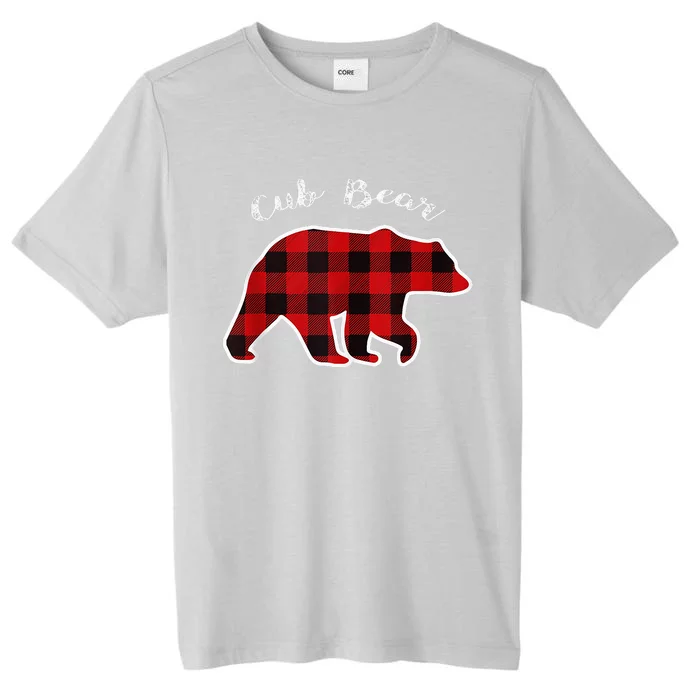 CUB BEAR Red Plaid Christmas Pajama Family Xmas ChromaSoft Performance T-Shirt