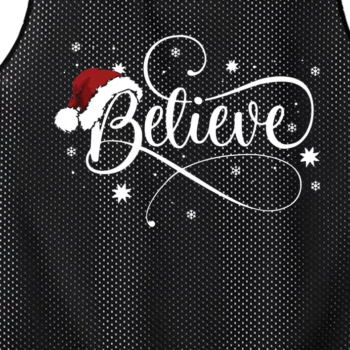 Christmas Believe Santa Claus Believe Christmas Mesh Reversible Basketball Jersey Tank