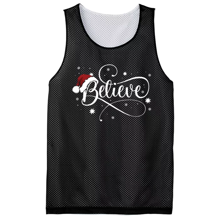 Christmas Believe Santa Claus Believe Christmas Mesh Reversible Basketball Jersey Tank