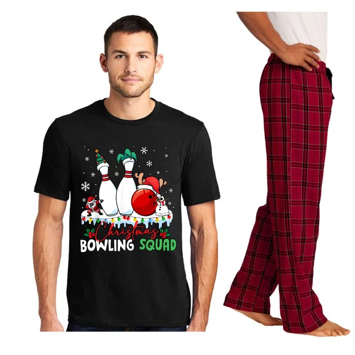 Christmas Bowling Squad Funny Bowling Lover Santa Claus Snowman Pajama Set