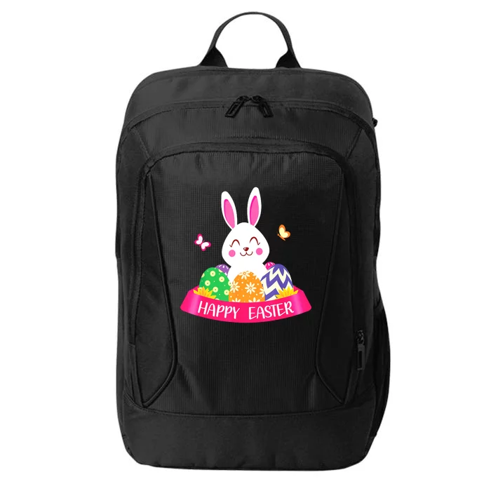 Cute Bunny Spring Hunt Eggs Rabbit Happy Easter Day City Backpack