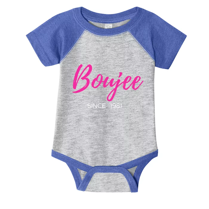 Classy Boujee Since 1981 Gift Infant Baby Jersey Bodysuit