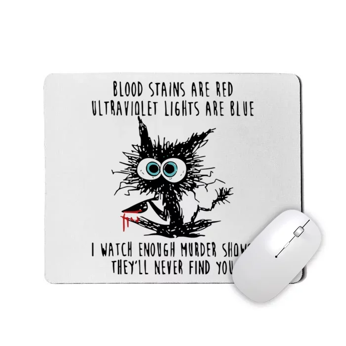 Cat Blood Stains Are Red Ultraviolet Lights Mousepad