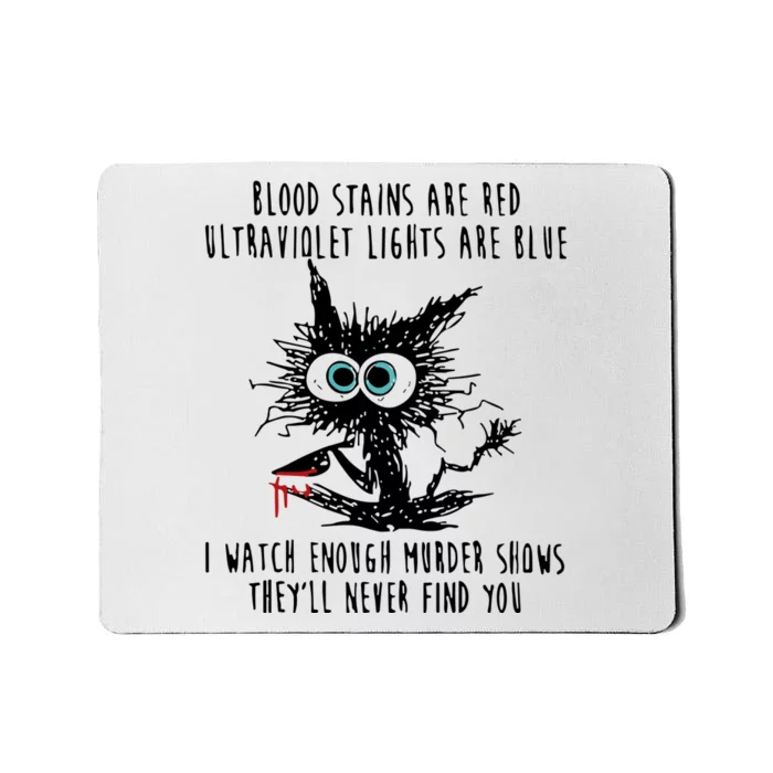 Cat Blood Stains Are Red Ultraviolet Lights Mousepad