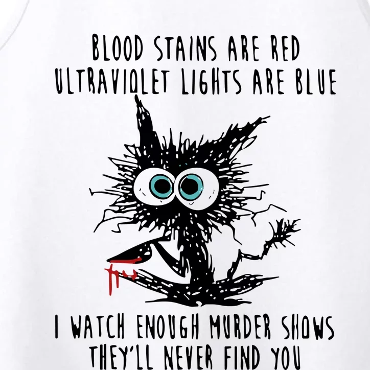 Cat Blood Stains Are Red Ultraviolet Lights Performance Tank