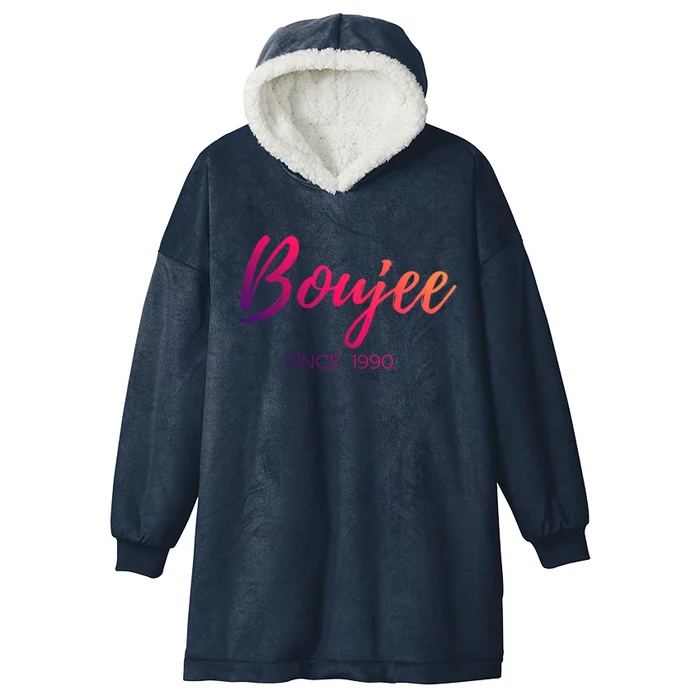 Classy Boujee Since 1990 Gift Hooded Wearable Blanket