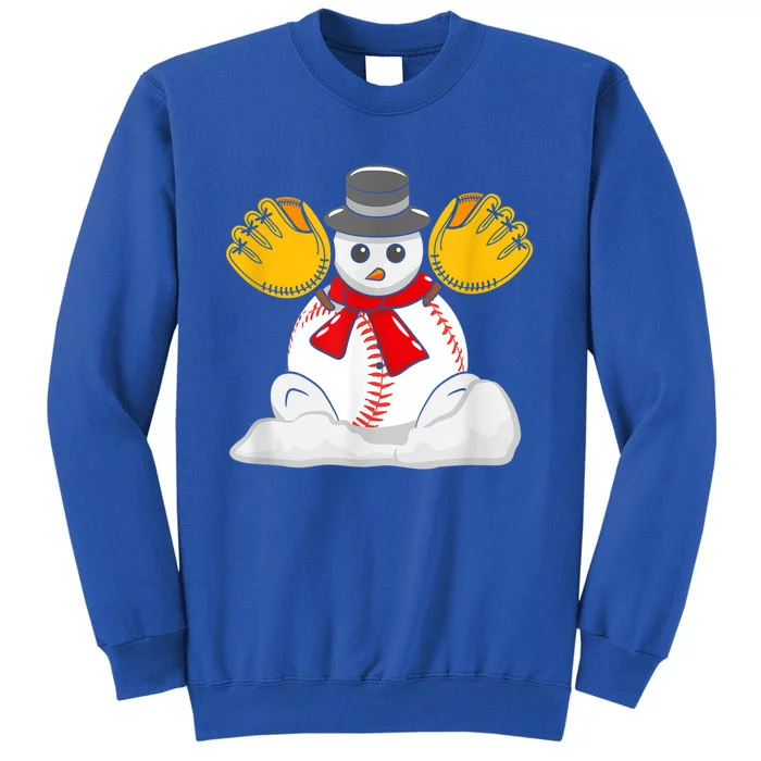 Christmas Baseball Snow Cute For Xmas Baseball Lover Cool Gift Tall Sweatshirt