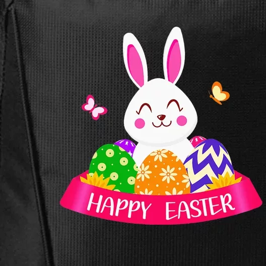 Cute Bunny Spring Hunt Eggs Rabbit Happy Easter Day Outfit City Backpack