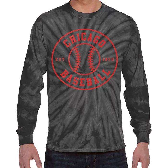 Chicago Baseball Seventh Inning Stretch Gameday Fan Gear Tie-Dye Long Sleeve Shirt