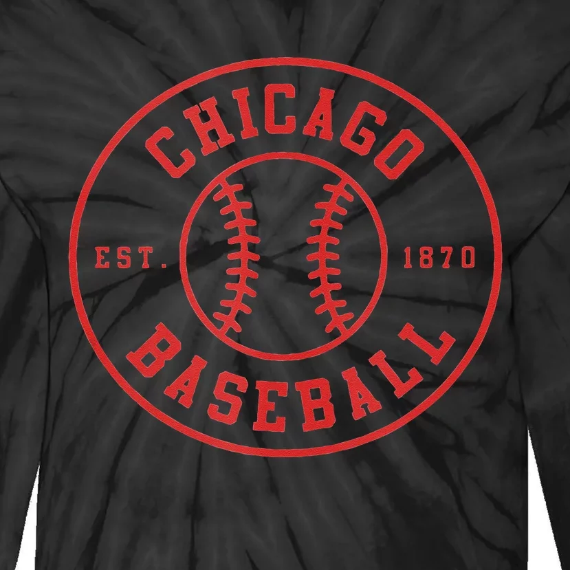 Chicago Baseball Seventh Inning Stretch Gameday Fan Gear Tie-Dye Long Sleeve Shirt