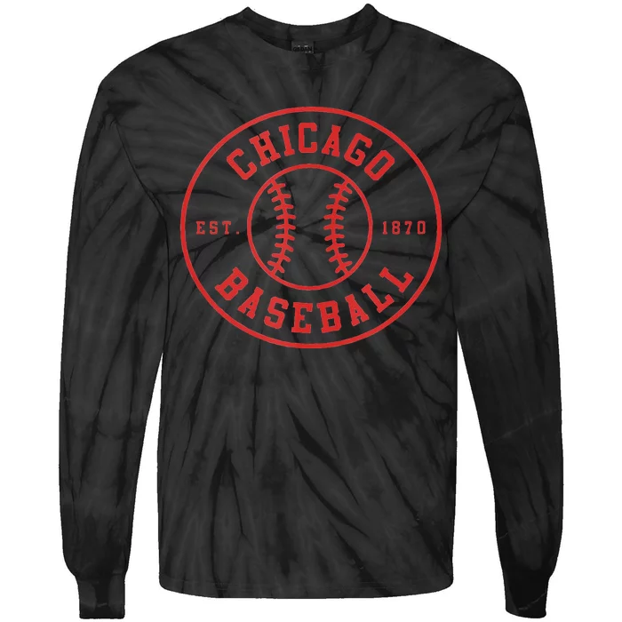 Chicago Baseball Seventh Inning Stretch Gameday Fan Gear Tie-Dye Long Sleeve Shirt