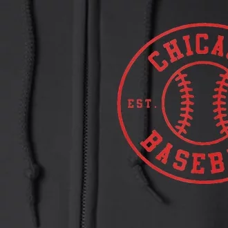 Chicago Baseball Seventh Inning Stretch Gameday Fan Gear Full Zip Hoodie