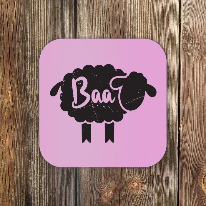 Cute Baa Sheepp Sound Black Sheepp Toy Lovers Gift Coaster