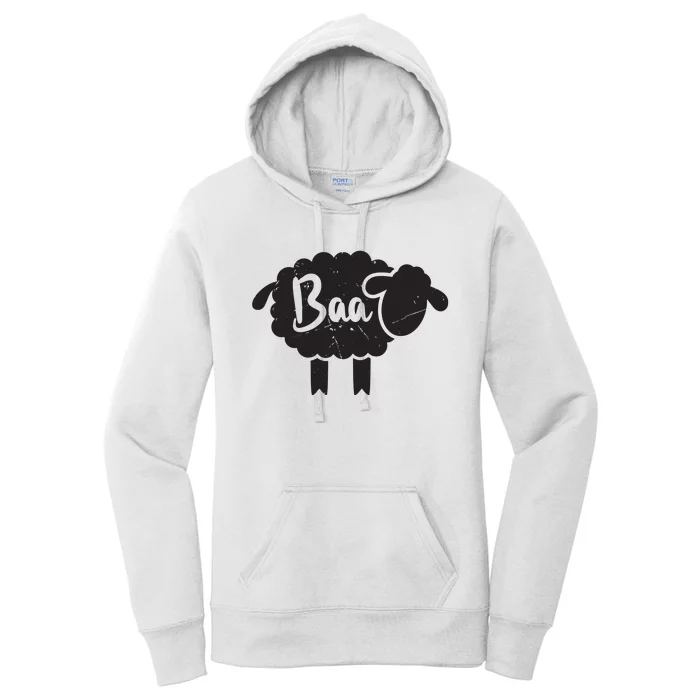 Cute Baa Sheepp Sound Black Sheepp Toy Lovers Gift Women's Pullover Hoodie