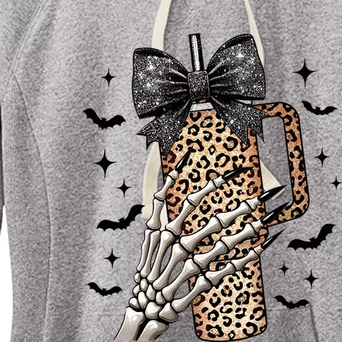 Coquette Bow Skeleton Bougie Women's Fleece Hoodie