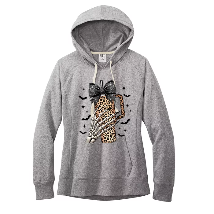 Coquette Bow Skeleton Bougie Women's Fleece Hoodie