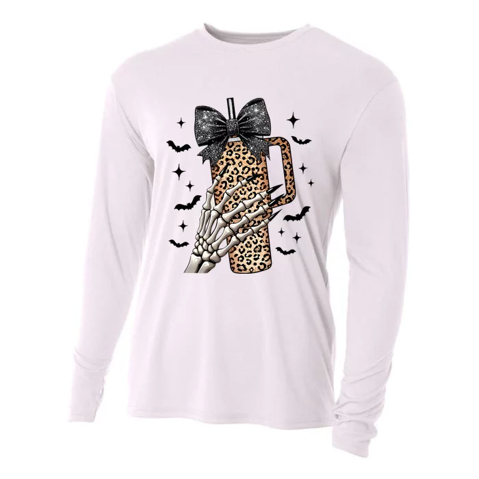 Coquette Bow Skeleton Bougie Cooling Performance Long Sleeve Crew