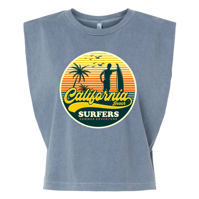 California Beach Surfers Summer Garment-Dyed Women's Muscle Tee