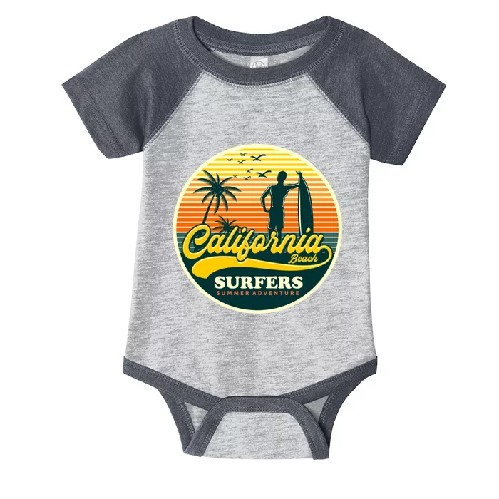 California Beach Surfers Summer Infant Baby Jersey Bodysuit