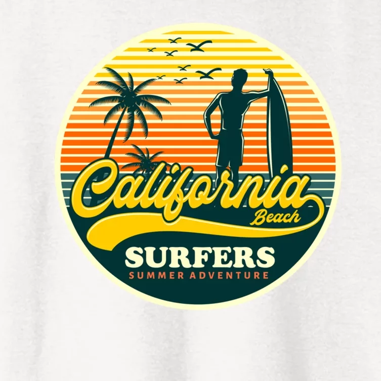 California Beach Surfers Summer Women's Crop Top Tee