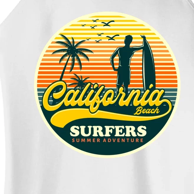 California Beach Surfers Summer Women’s Perfect Tri Rocker Tank