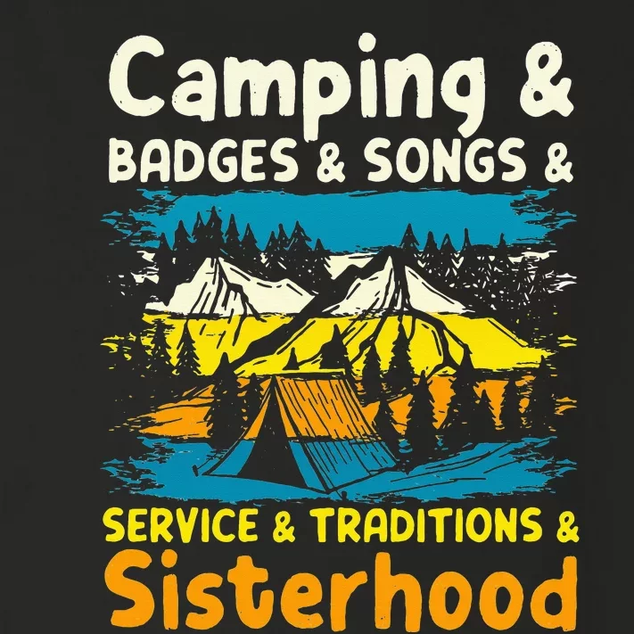 Camping Badges Songs Service Traditions Sisterhood Toddler Long Sleeve Shirt