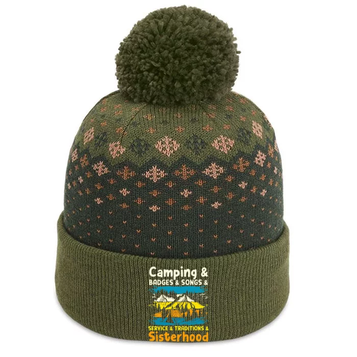 Camping Badges Songs Service Traditions Sisterhood The Baniff Cuffed Pom Beanie