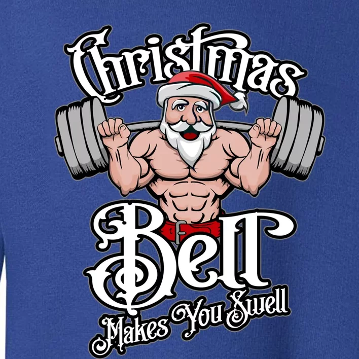 Christmas Barbell Squat Santa Funny Gym Quote Cute Gift Toddler Sweatshirt