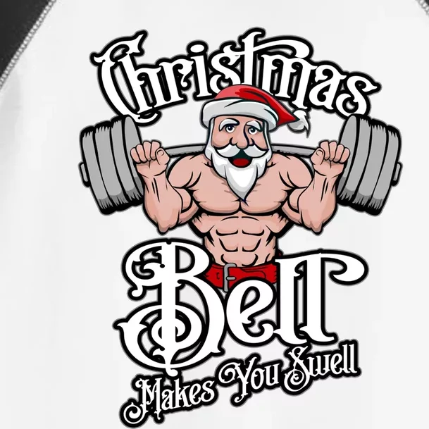 Christmas Barbell Squat Santa Funny Gym Quote Cute Gift Toddler Fine Jersey T-Shirt