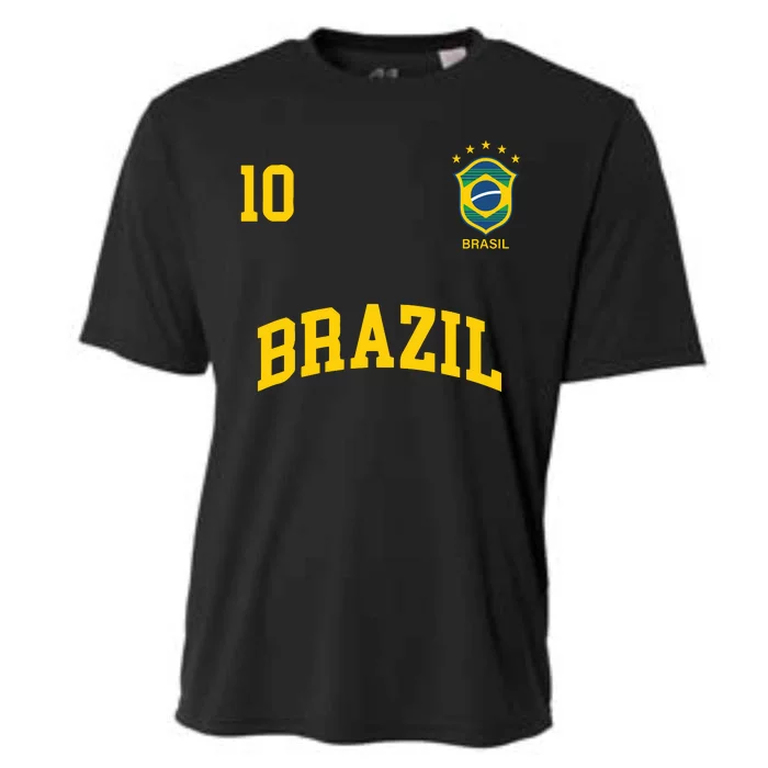 Cool Brazil Soccer Jersey Cooling Performance Crew T-Shirt