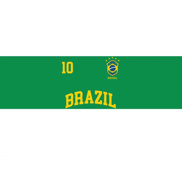 Cool Brazil Soccer Jersey Bumper Sticker