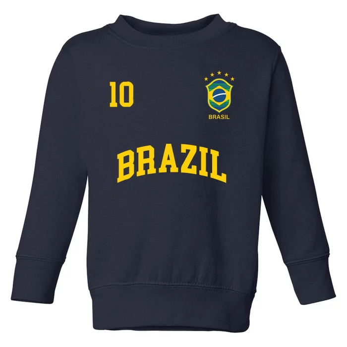 Cool Brazil Soccer Jersey Toddler Sweatshirt